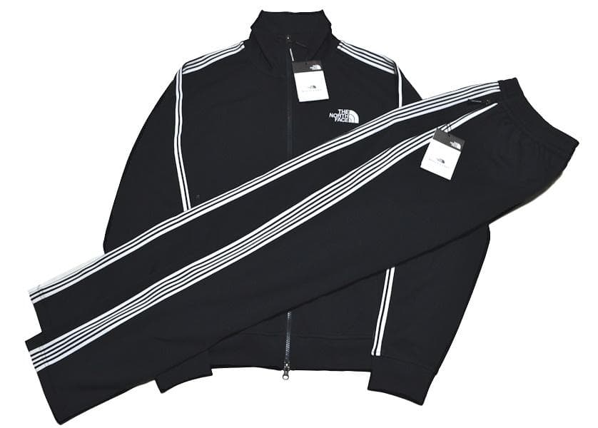 【新品】希少2XL 韓国限定 ノースフェイス ホワイトレーベル 黒ジャージ 上下