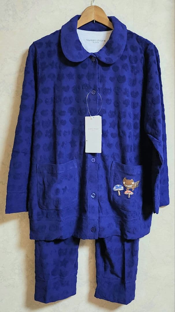 ◆タグ付き新品【ツモリチサト】ルームウエアパイル地パジャマ長袖長ズボン/ワコール