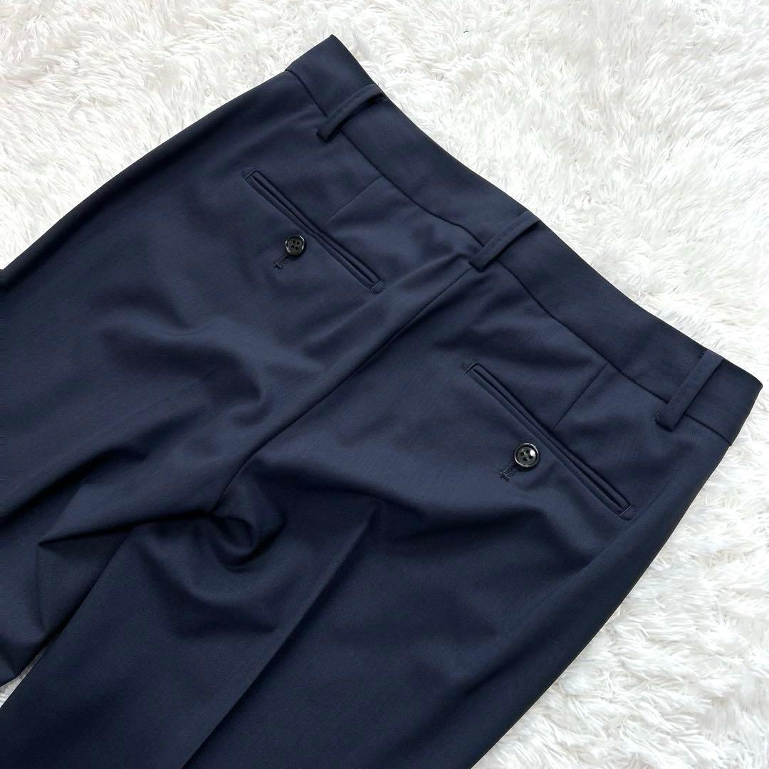 【美品】 Theory　パンツスーツ　オフィスウェア　セットアップ　紺　0サイズ
