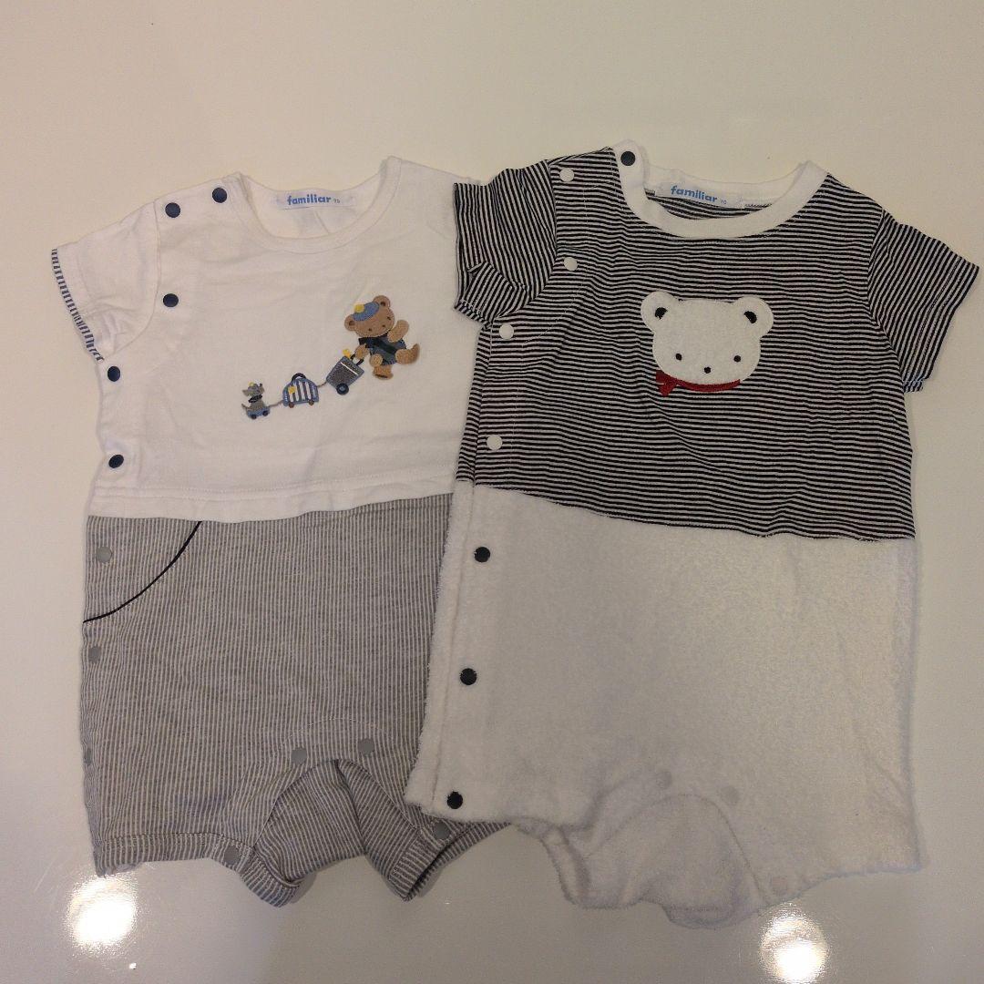 ファミリア　ロンパース　2点セット　美品