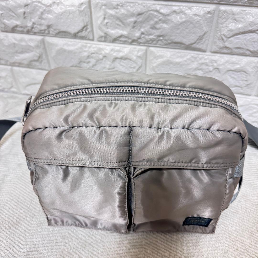 PORTER タンカー ウエストバッグ シルバーグレー ボディバッグ