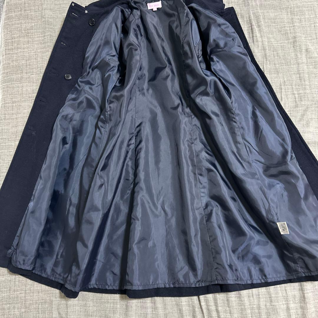 超美品　慶應中等部合格　お受験コート　濃紺　験担ぎ　フォーマル　合格グッズ　通塾