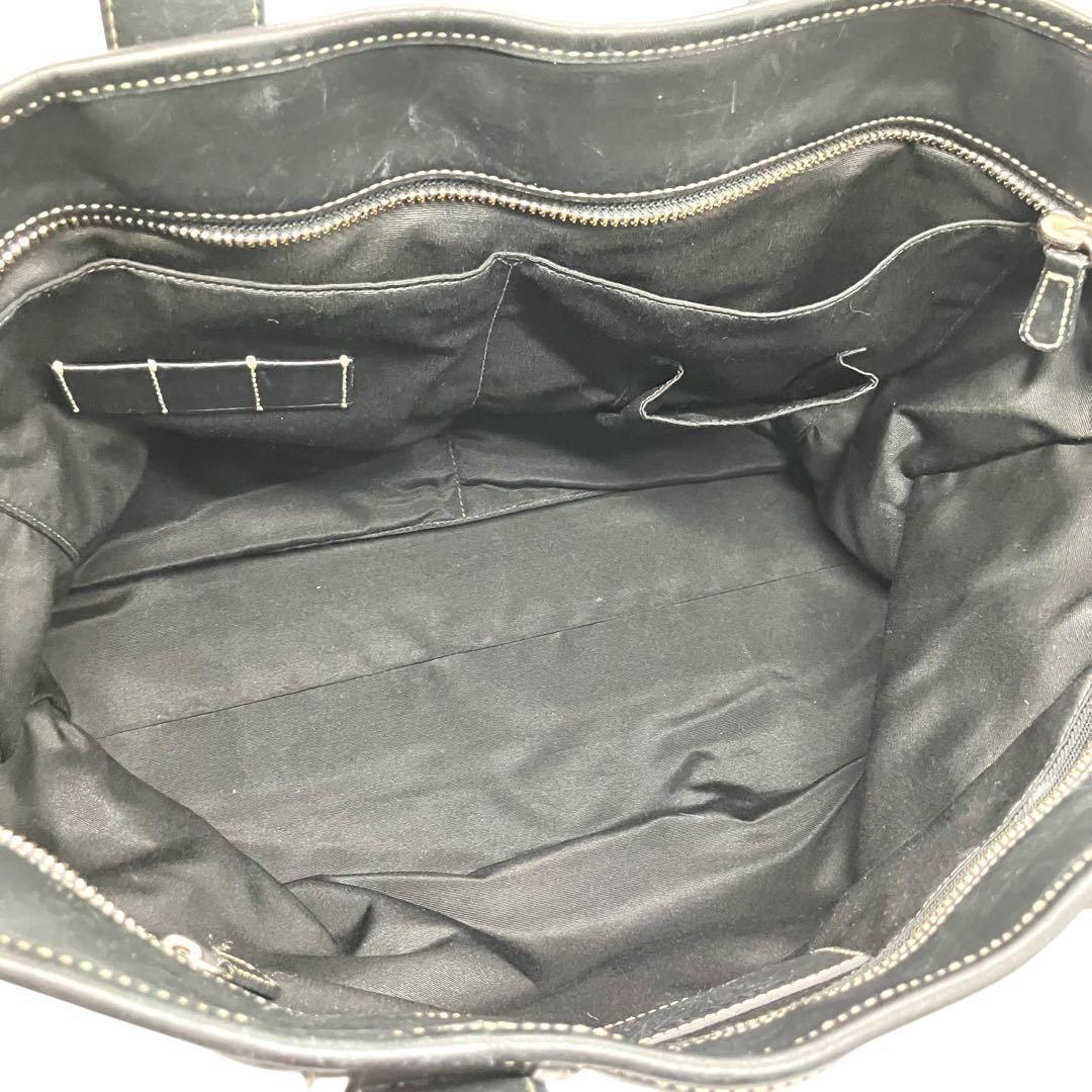 良品 1804 COACH ブリーフケース レザー ブラック A4