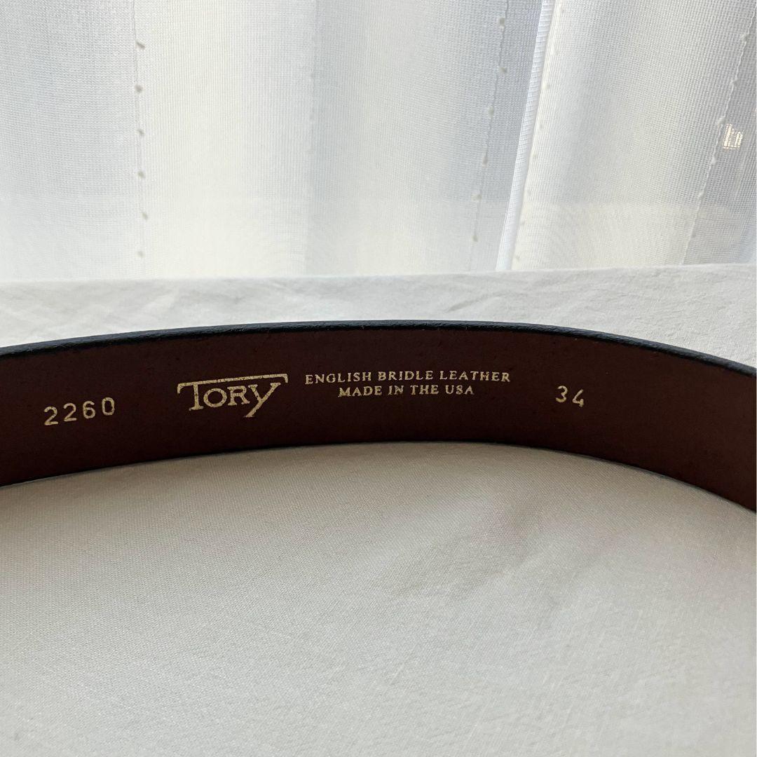 TORY LEATHER 2260 フック型バックルブライドルレザーベルト