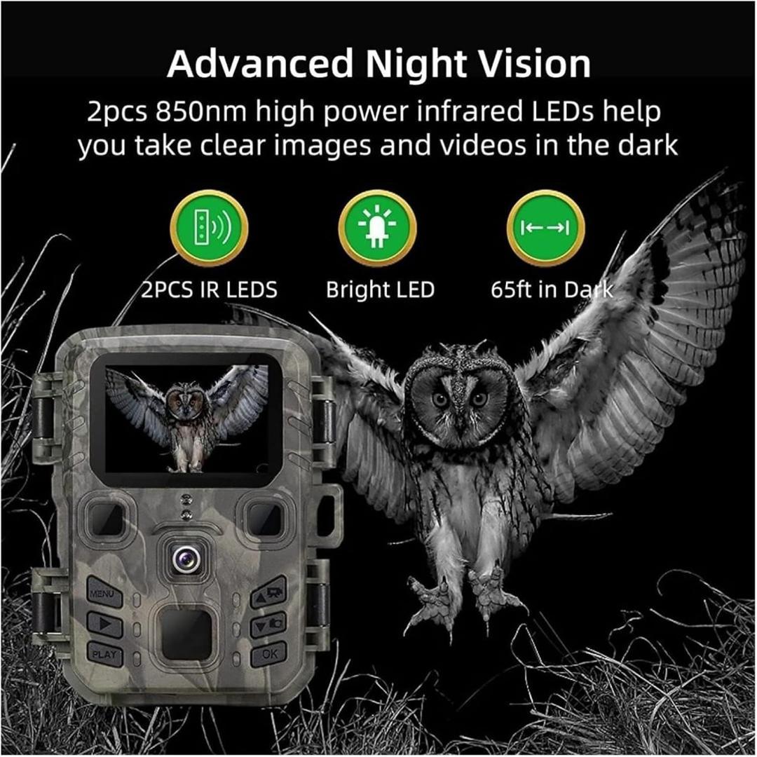 ソーラー充電器, 屋外野生動物カメラ 24MP トレイルカメラ赤外線ナイト