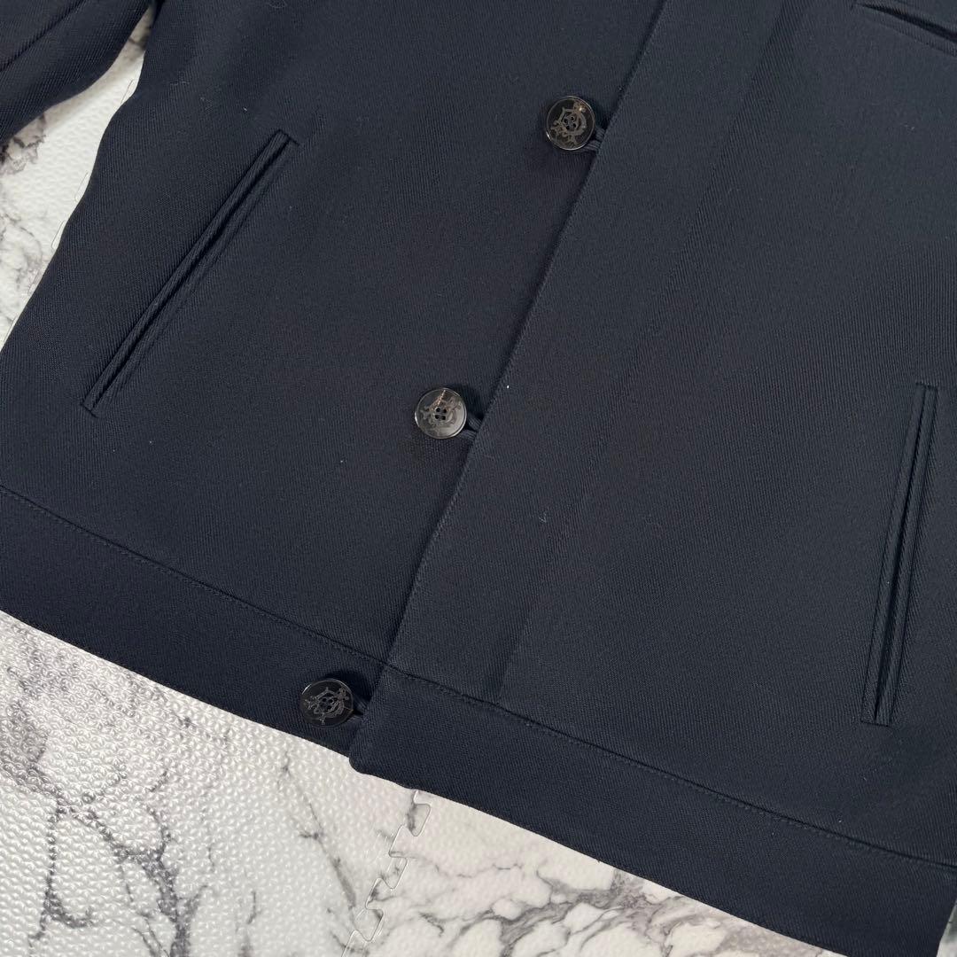 極美品◎ダンヒル　リアルムートン　ドライビングジャケット　ブルゾン　ロゴジップ