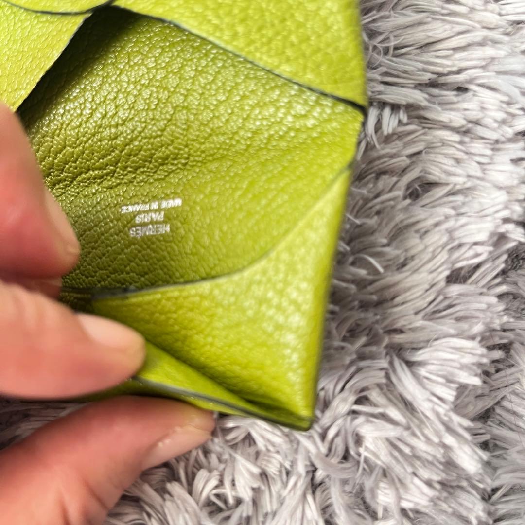 美品✨エルメス　バスティア　ケース　レアカラー　グリーン