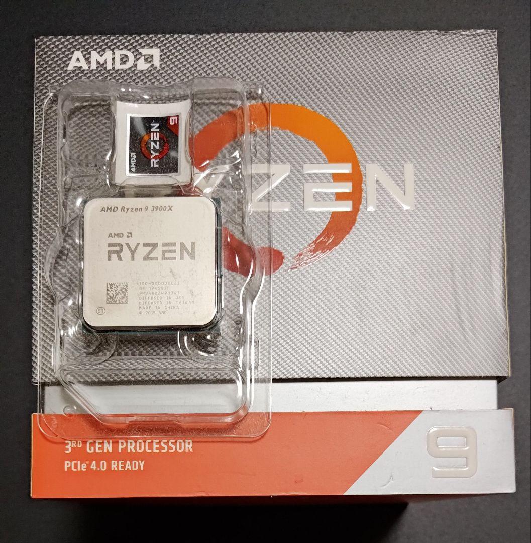 AMD Ryzen 9 3900X 未使用クーラー付き
