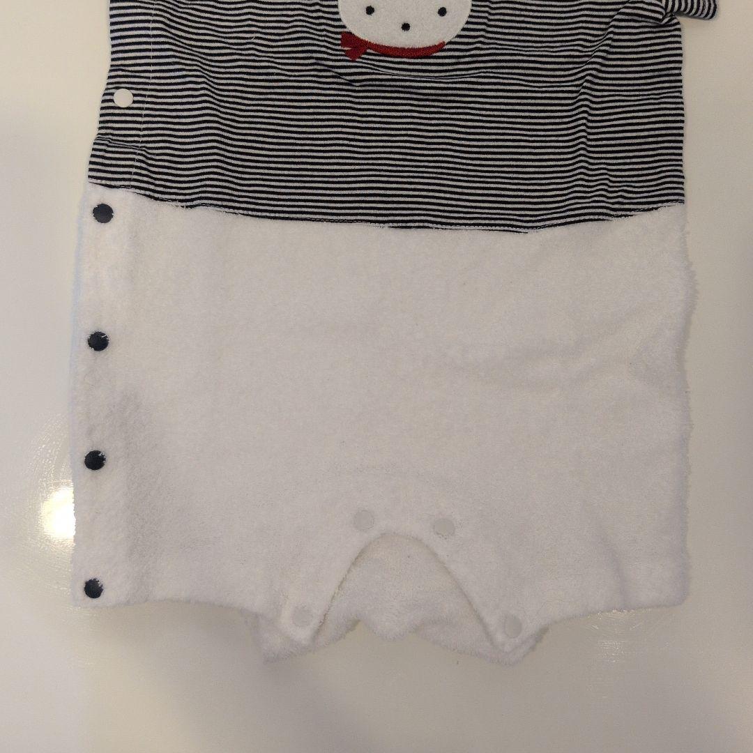 familiar クマ刺繍ロンパース 80cm　水通しのみ✨️