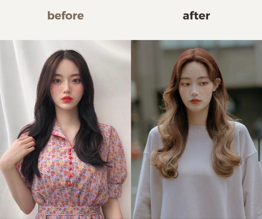 PINKAGE ピンクエイジ　オンブレグレース ロングウェーブ（モースト原糸）