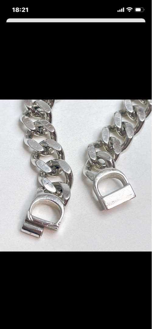 ☆正規品　美品　ディオール　アイコン　チェーン　ブレスレット　シルバー