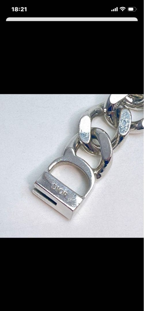 ☆正規品　美品　ディオール　アイコン　チェーン　ブレスレット　シルバー