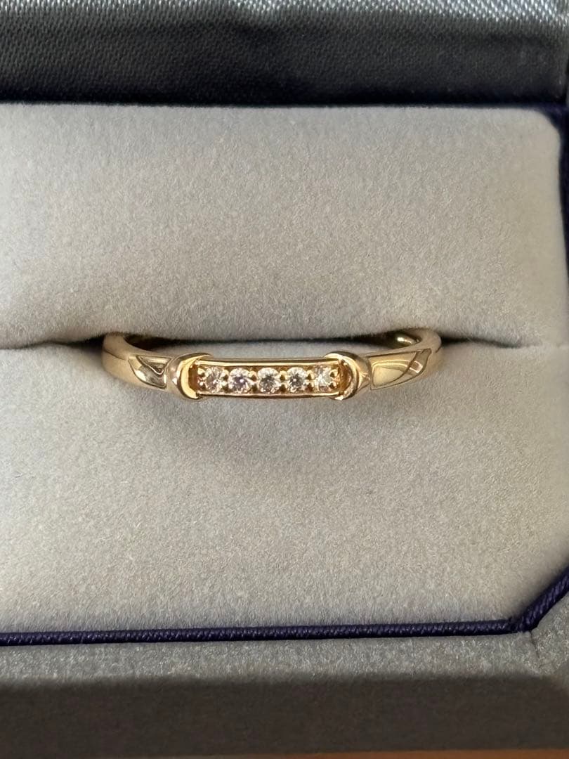 【こな】スタージュエリー　k18 ムーン　ダイヤモンドリング　13号