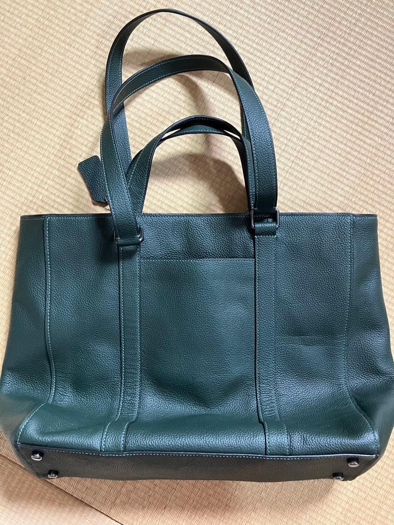 COACH ダークグリーン トートバッグ