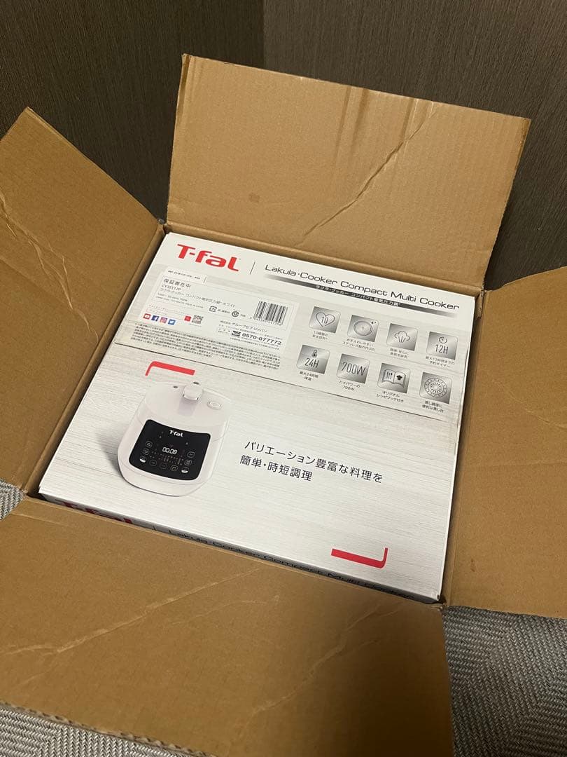 【未使用品】 T-fal ラクラ・クッカー コンパクト電気圧力鍋