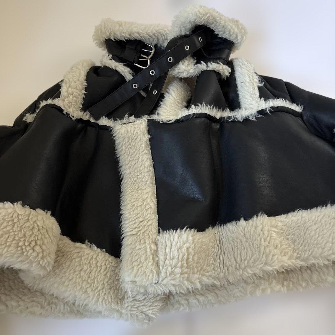 sacai ボア　ブルゾン　コートジャケット　ライダース