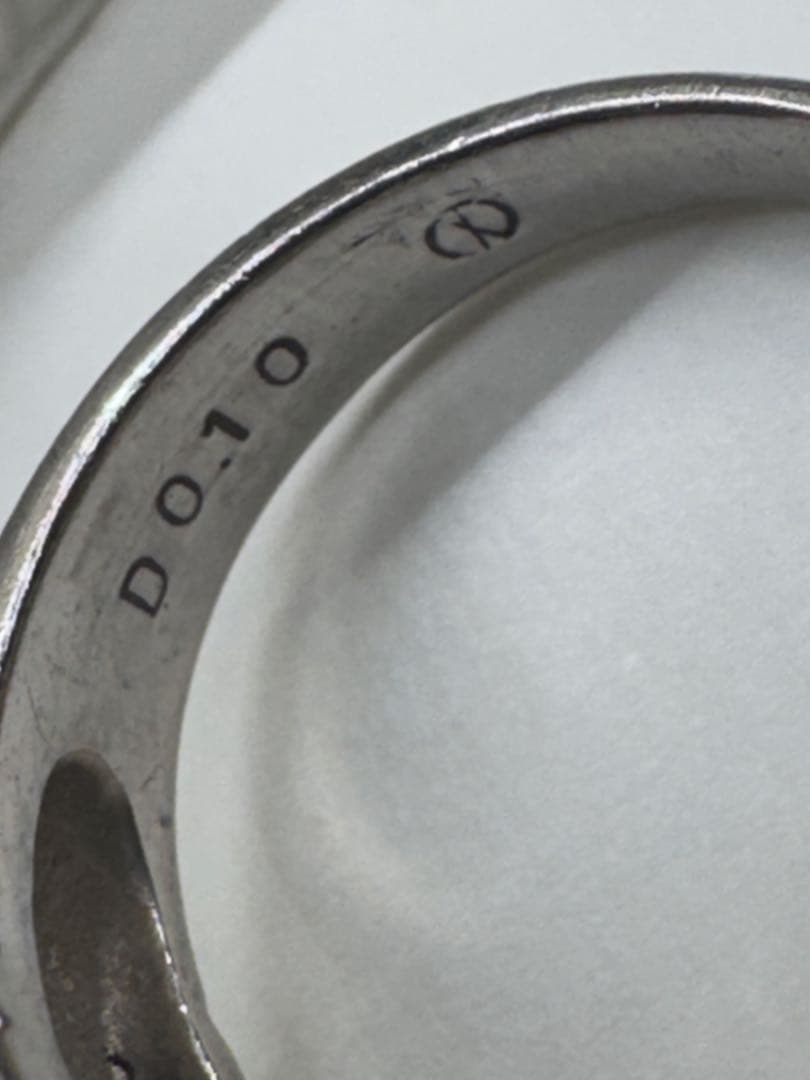 PT900ガーネットリング9号　D0.10 総重量8.52g