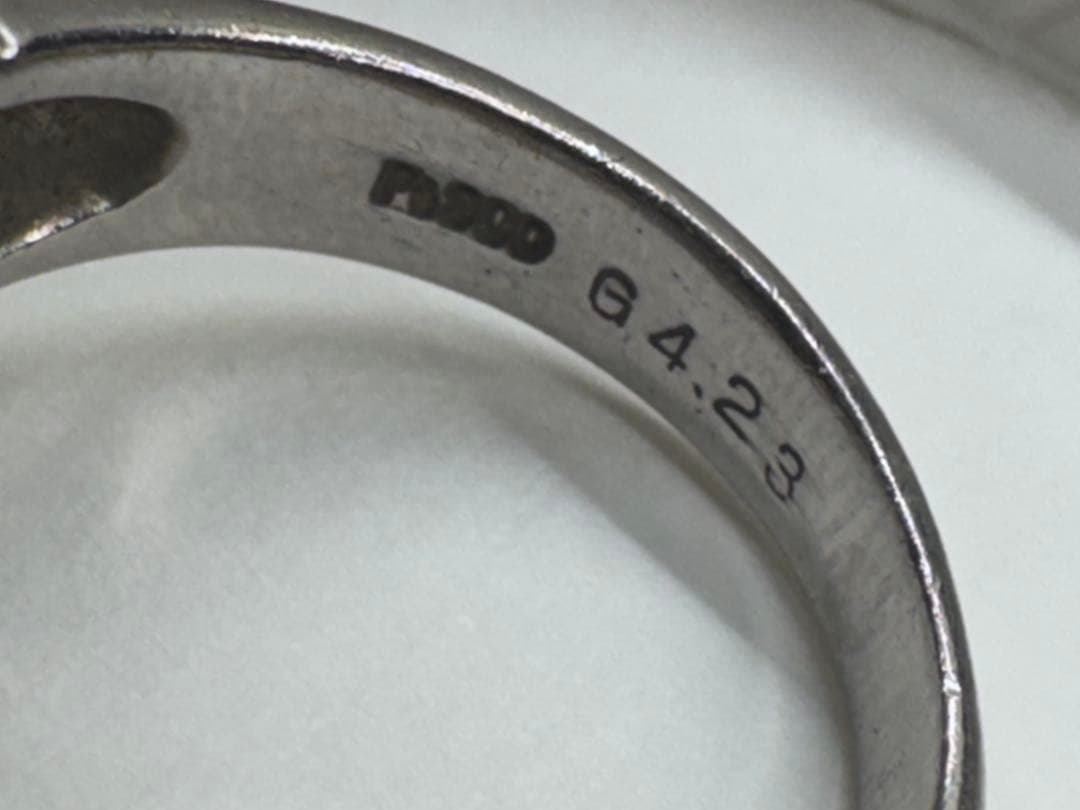 PT900ガーネットリング9号　D0.10 総重量8.52g
