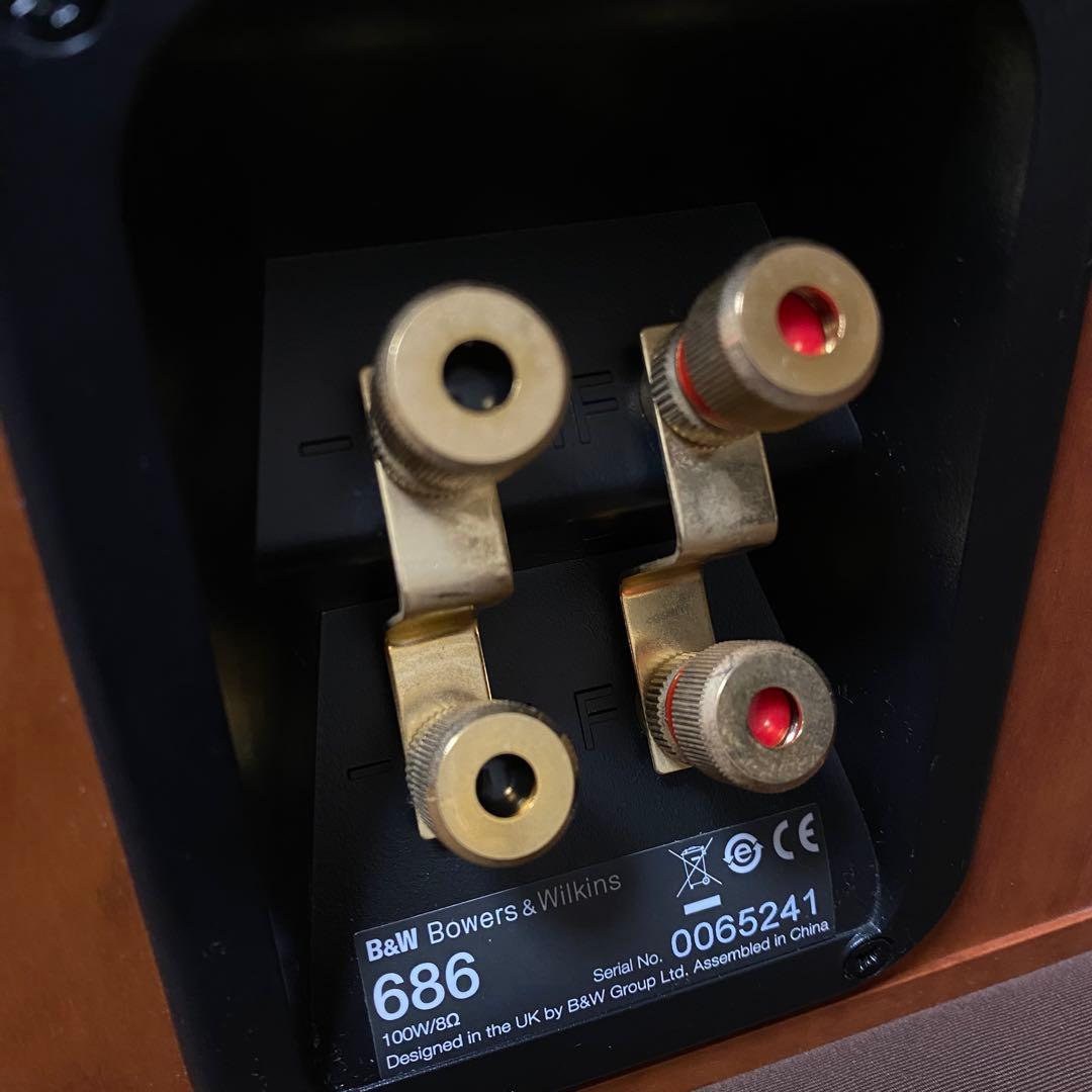 B&W スピーカー 686（スピーカーケーブル付）