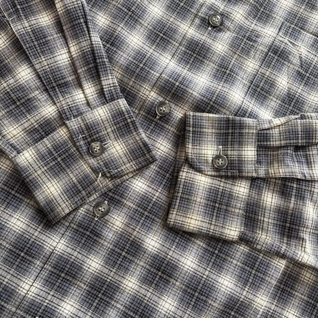 90's アニエスベー　オム オンブレ チェック シャツ黒