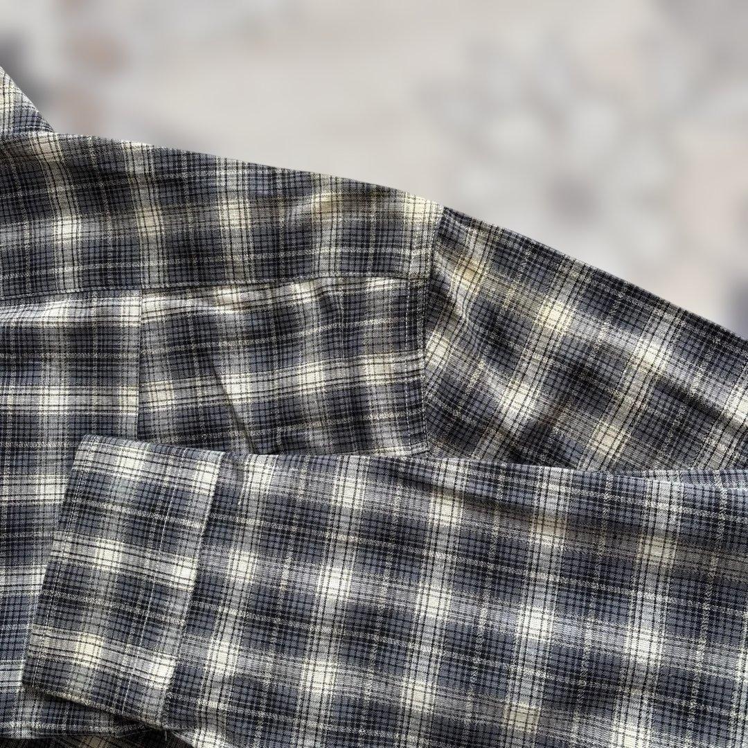 90's アニエスベー　オム オンブレ チェック シャツ黒