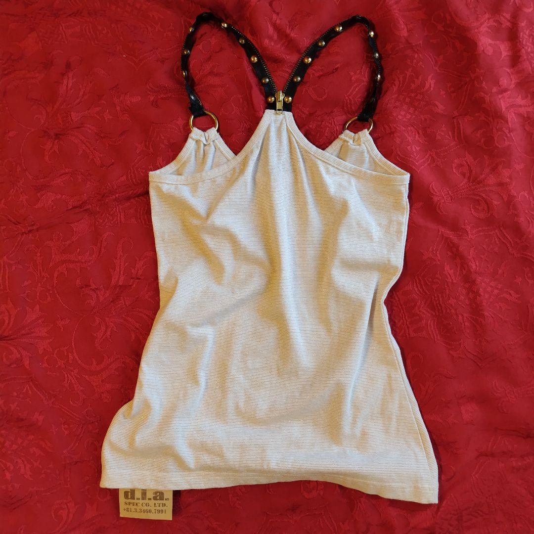 【d.i.a】ジッパーキャミソール　メタルスタッズ