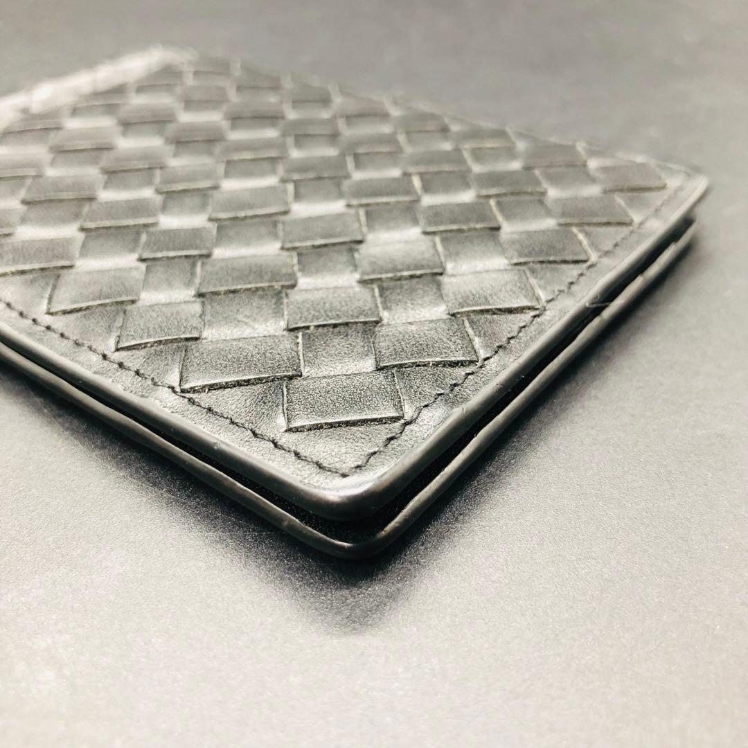 ボッテガヴェネタ マネークリップ イントレチャート ブラック