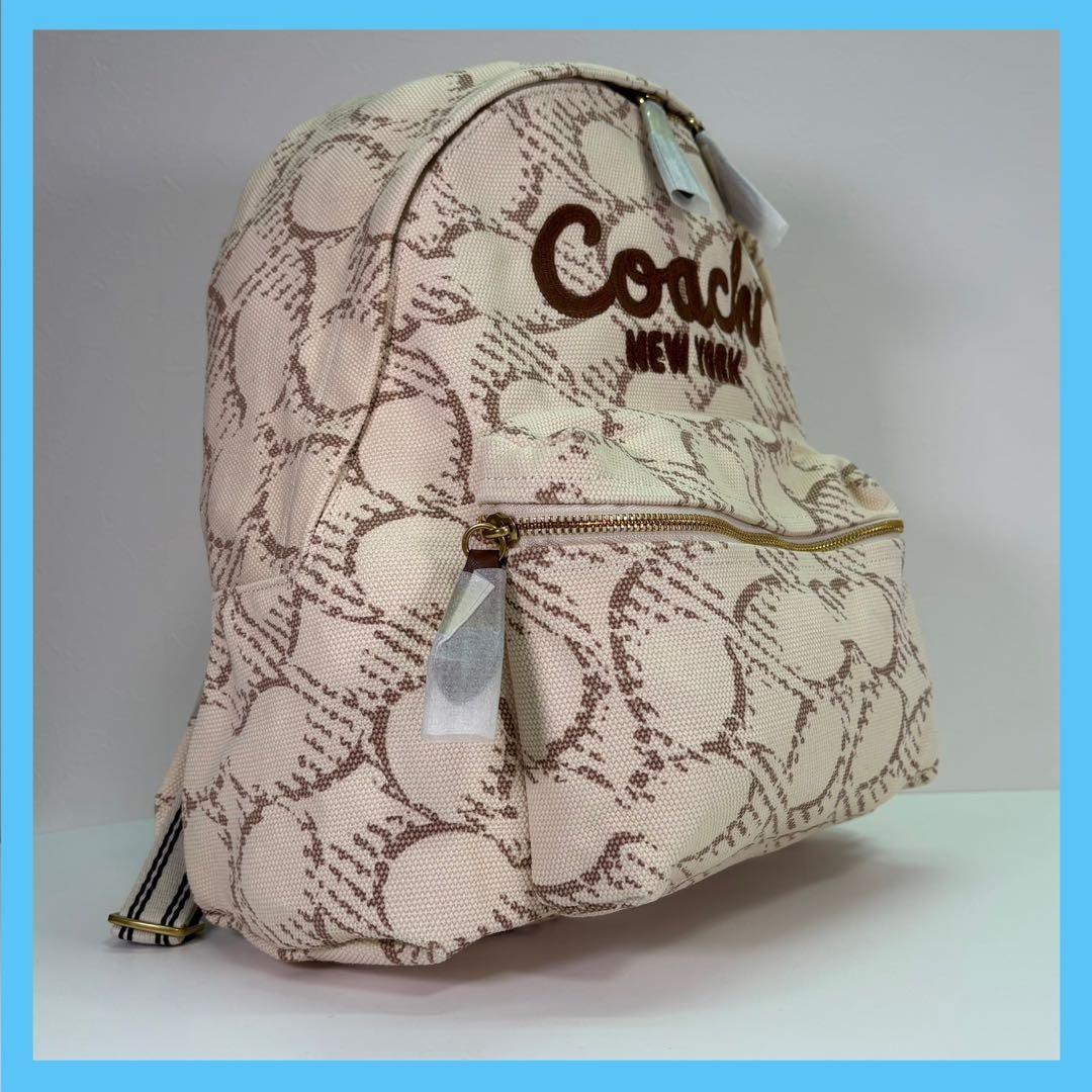 【COACH】 タグ有り カーゴ バックパック アイボリー デニム