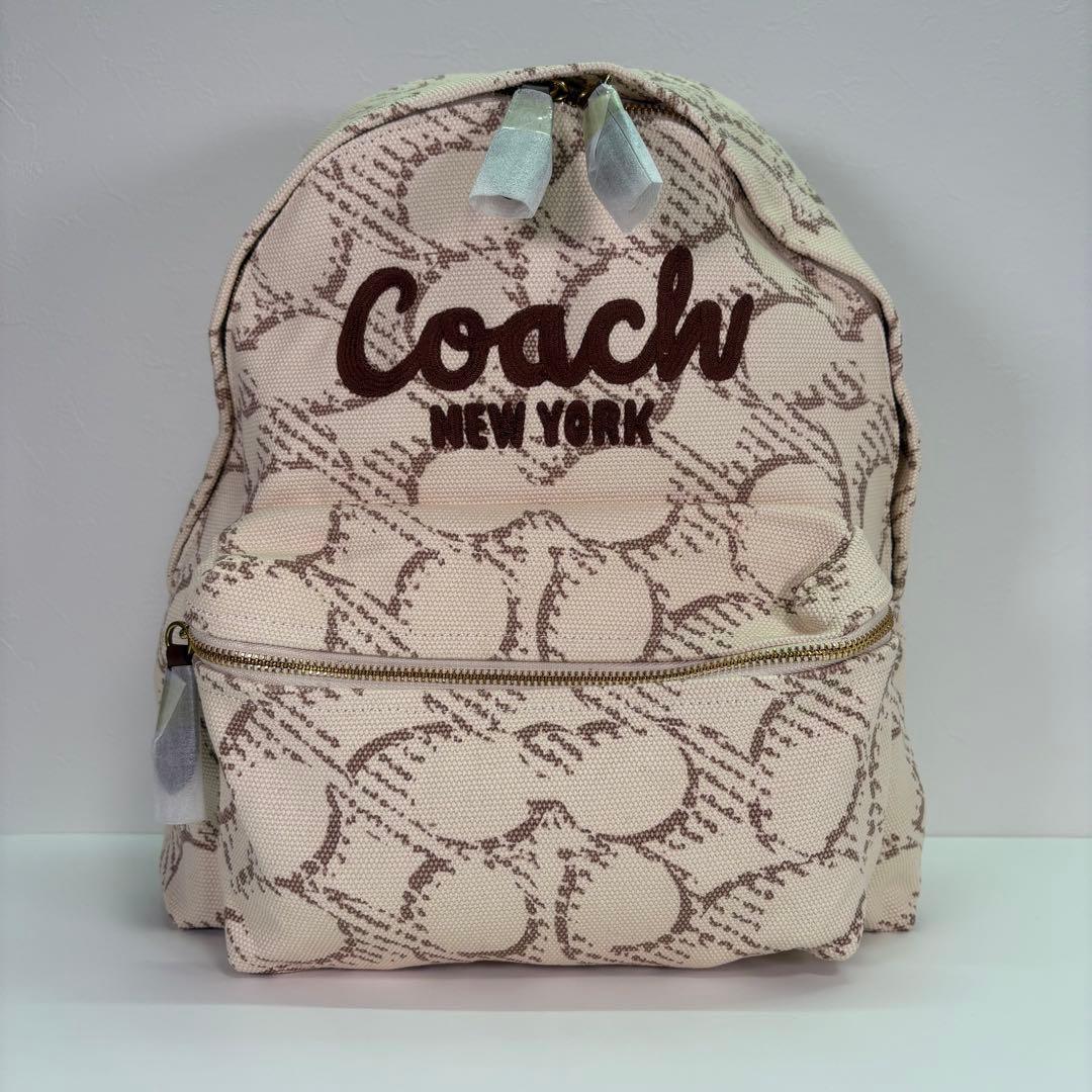 【COACH】 タグ有り カーゴ バックパック アイボリー デニム