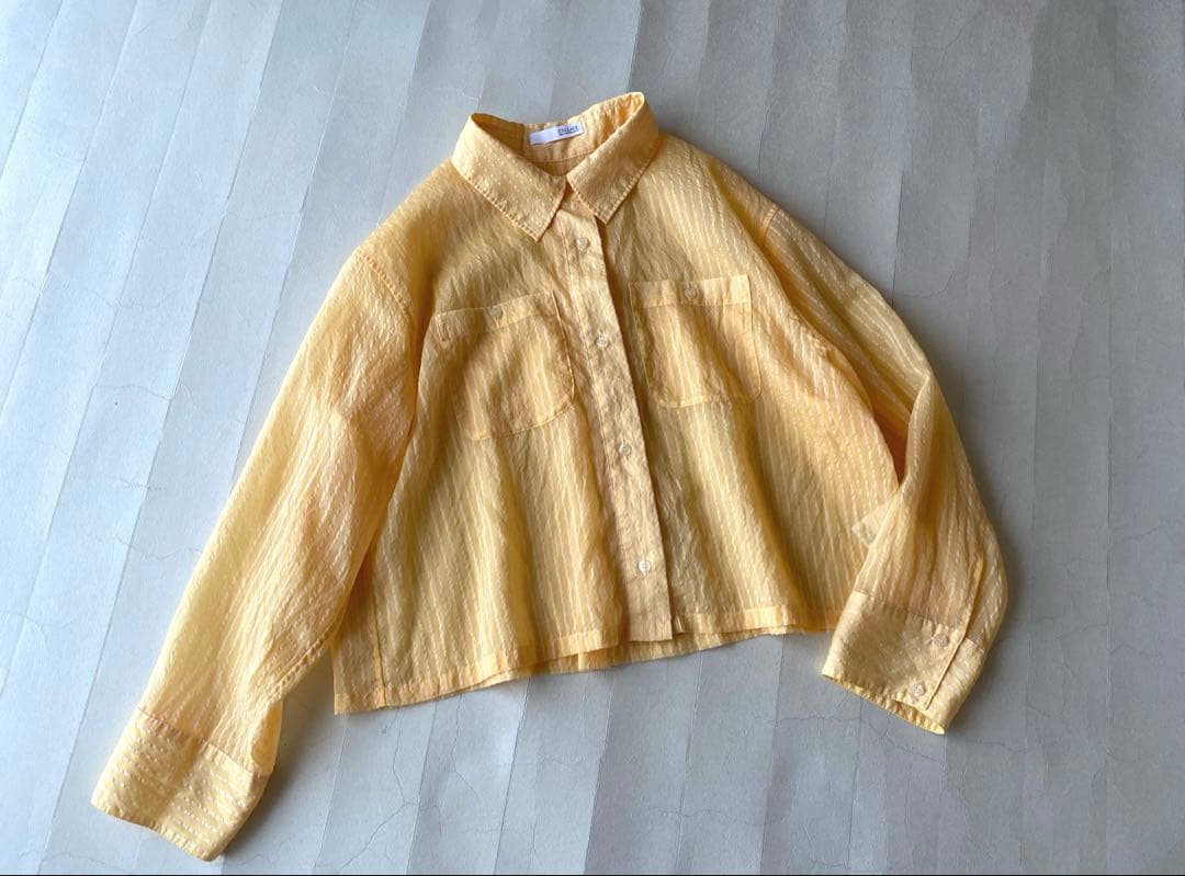 未使用◼️COLLAGEガリャルダガランテ ショート丈シアーシャツ