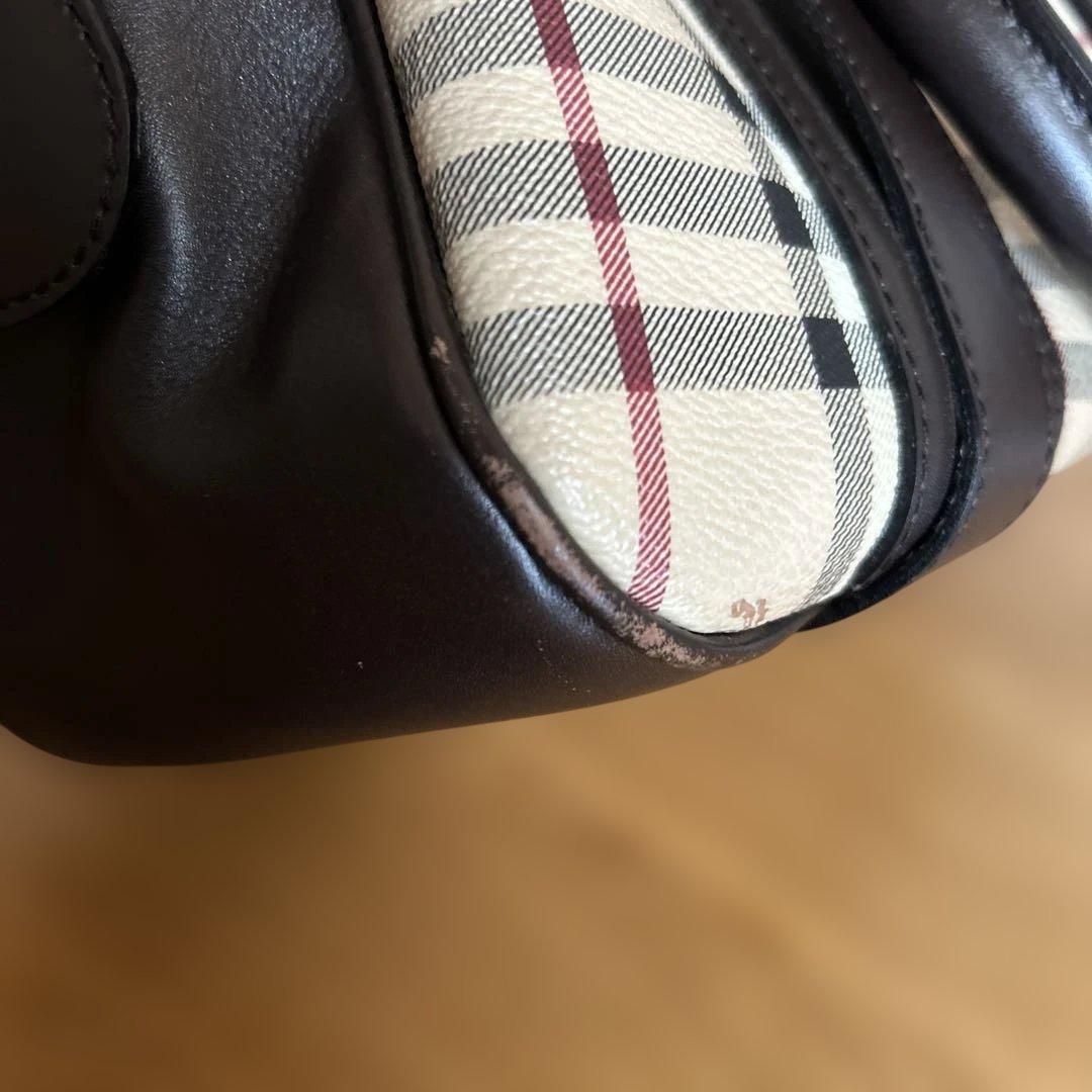 Burberry チェック柄 ミニボストンバッグ　袋付き