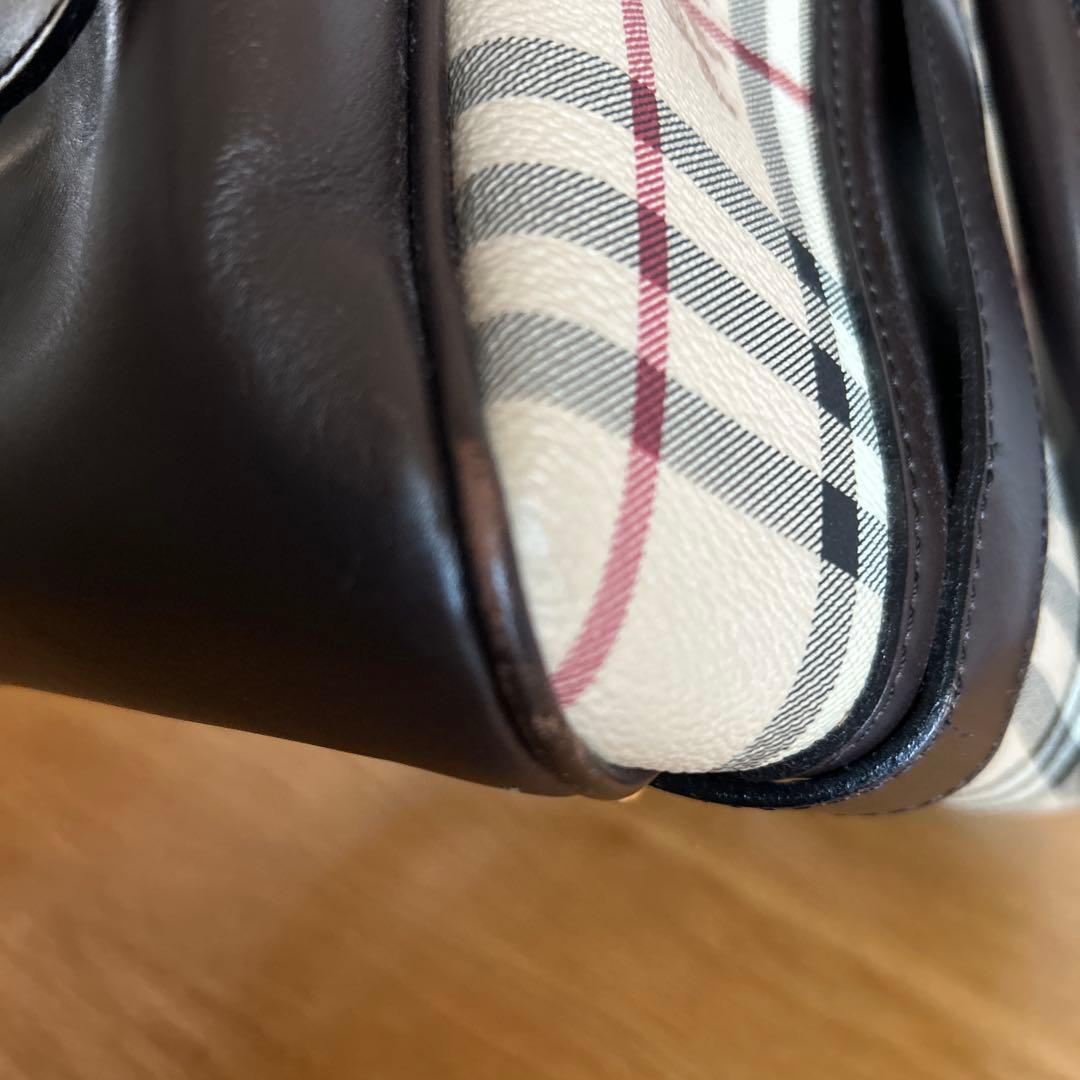 Burberry チェック柄 ミニボストンバッグ　袋付き