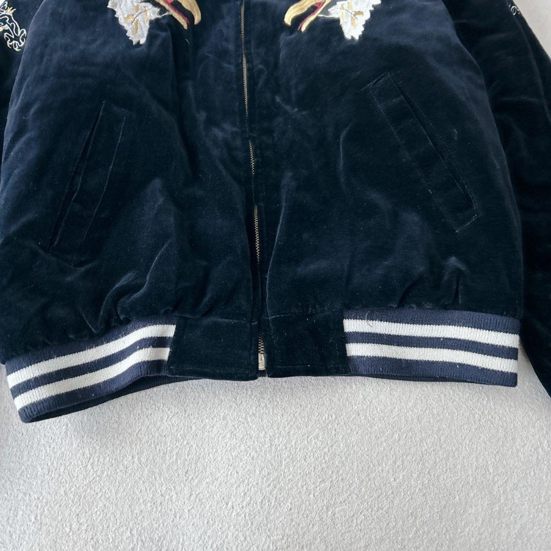 ジャングルストーム スカジャン キルティング 中綿 ドラゴン 鷲 ベロア調