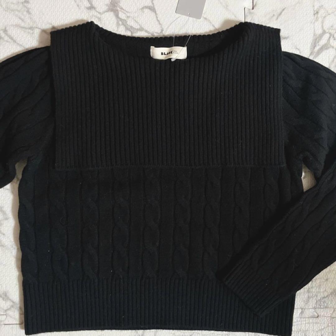 2024AW 未使用新品タグ付 イエナIENA セーラーカラー　ニット　ブラック