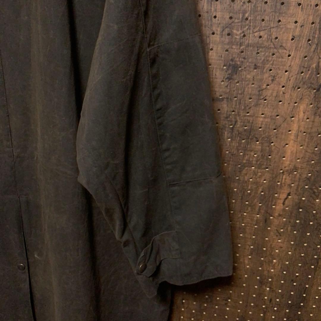 カナダ製　ダスターコート　オイルドジャケット　ドローバーコート　茶　rwm72