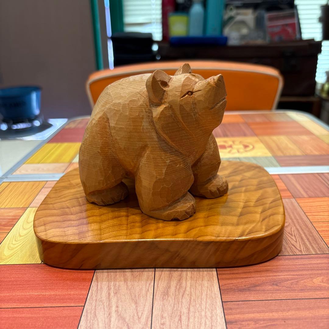 八雲　木彫り熊　レア　ぶさ可愛い