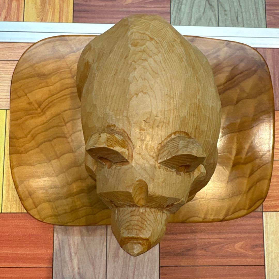 八雲　木彫り熊　レア　ぶさ可愛い