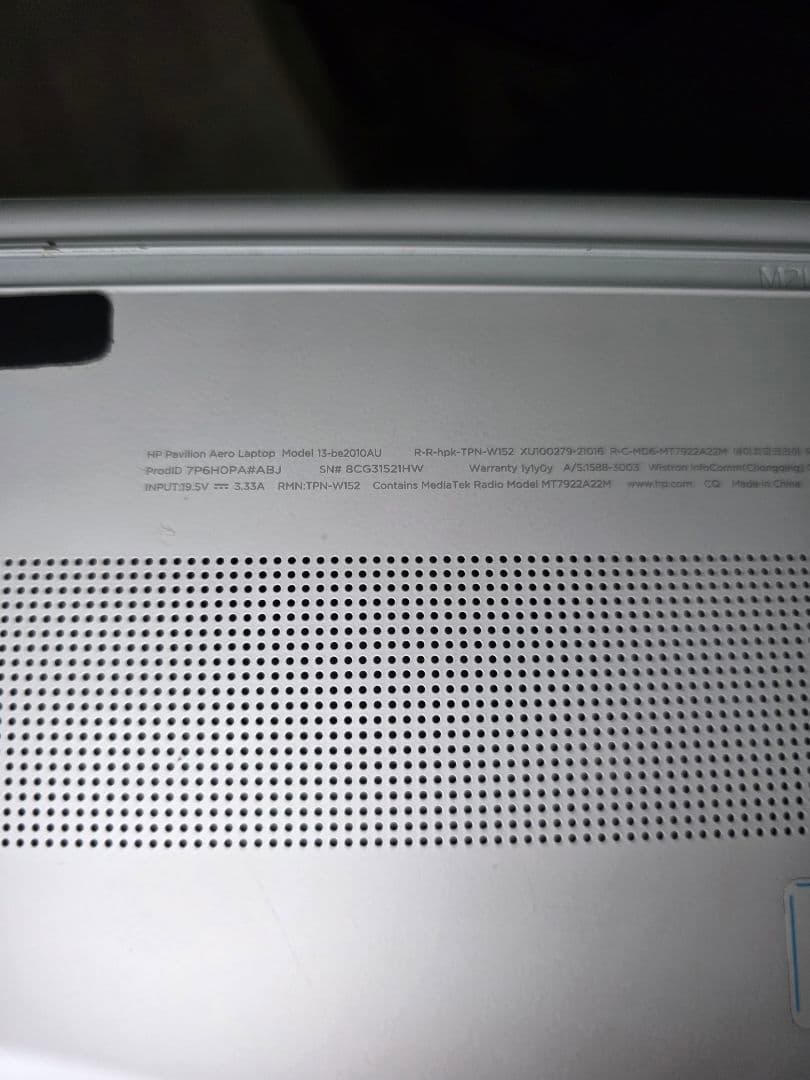 HP Pavilion　Aero Ryzen 7　16GB 500GB