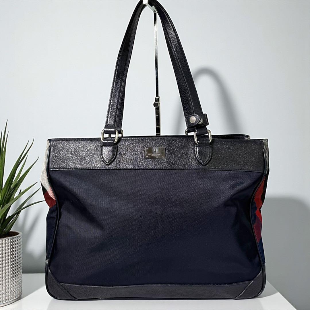 ブラックレーベルクレストブリッジ トートバッグ ノバチェック A4可 金具