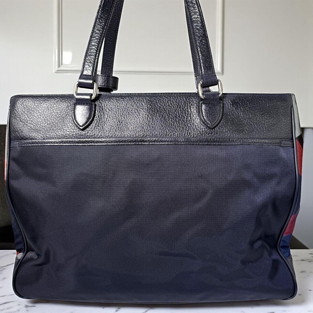 ブラックレーベルクレストブリッジ トートバッグ ノバチェック A4可 金具