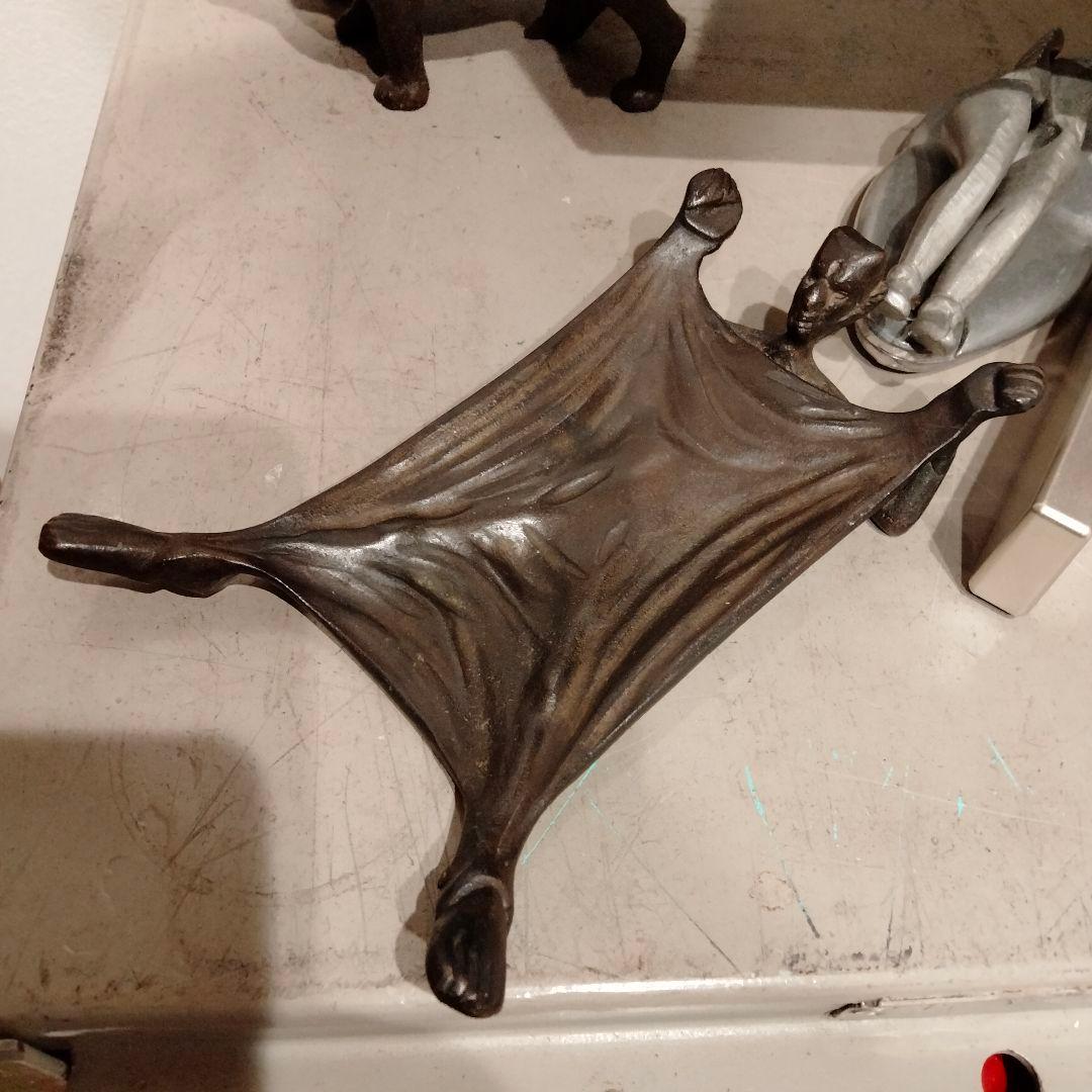 20s 30s レア ビンテージ デビル スカル トレイ ホルダー アンティーク