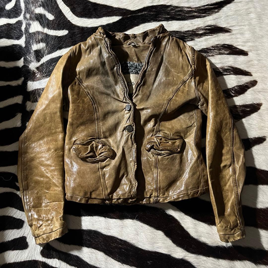 ジャケット・アウター GIORGIO BRATO fur lamb leather jacket