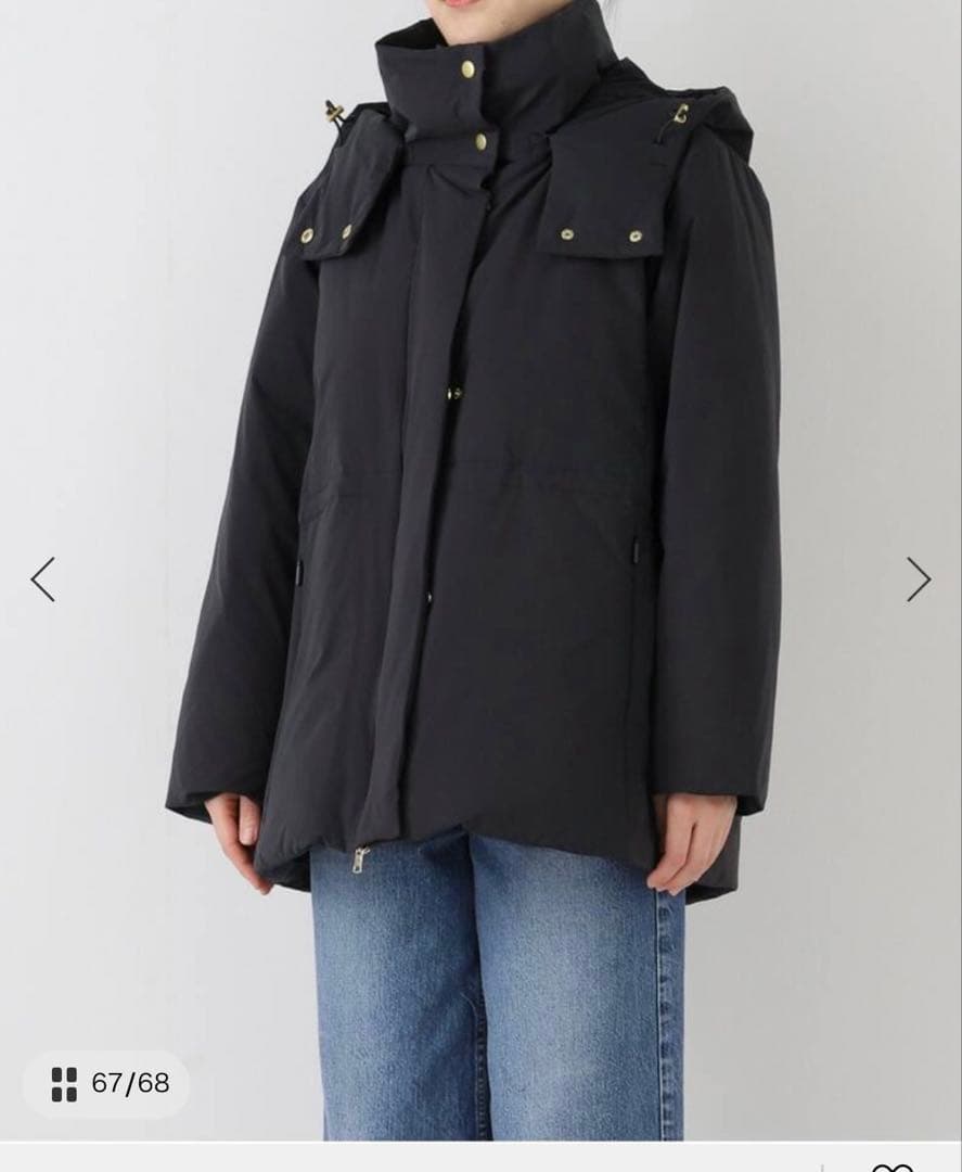 SLOBE IENA フェザーライト撥水パッファーダウン 黒 36サイズ