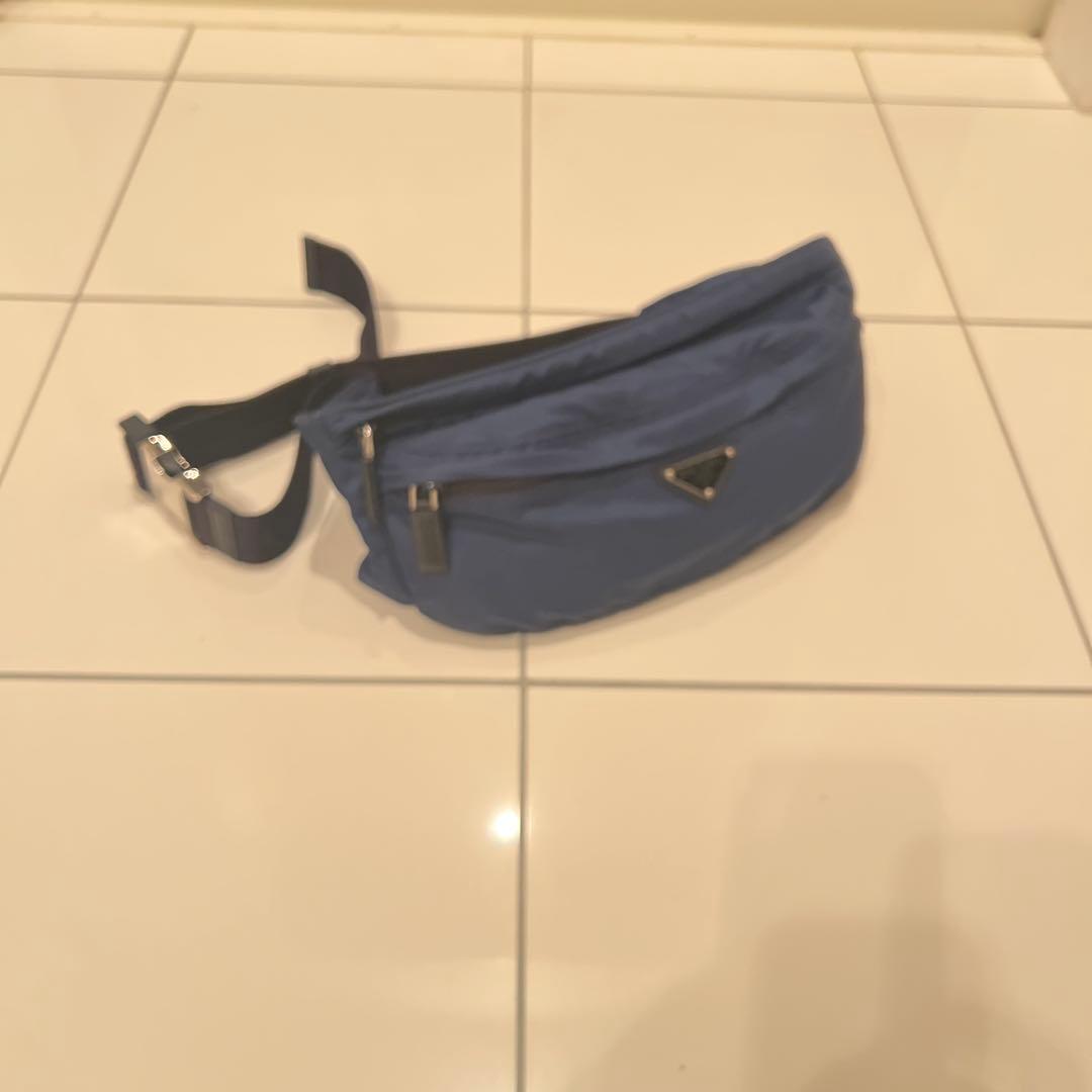 PRADA ネイビー ウエストポーチ