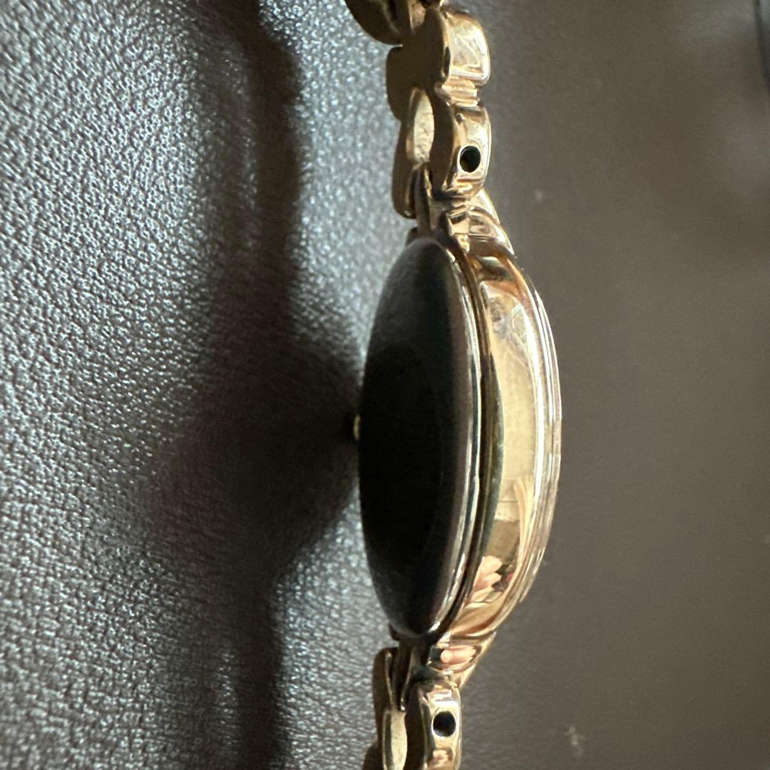 ブレスレットウォッチ シチズンエコドライブ 白蝶貝ゴールド【美品】