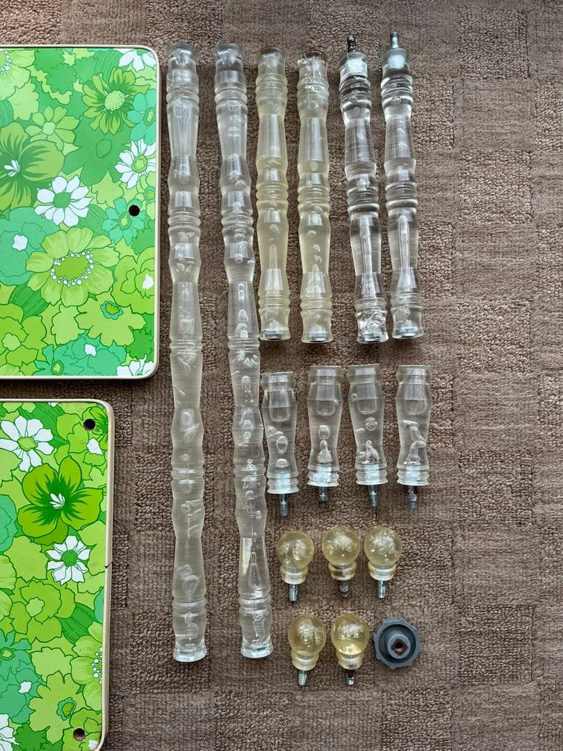 花柄 サイドテーブル 花台 飾り棚 レトロポップ 昭和レトロ