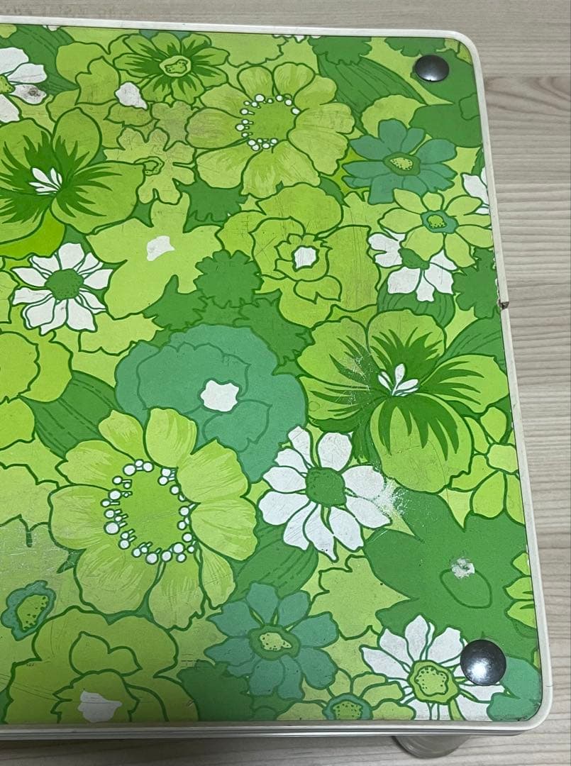 花柄 サイドテーブル 花台 飾り棚 レトロポップ 昭和レトロ