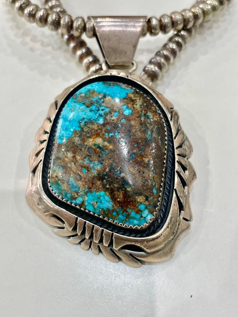 ナバホ族Danny Dale作ペンダント ターコイズ ネック