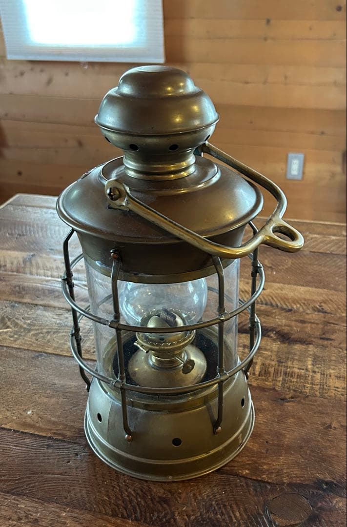 オイルランタン　アンカー　アンティーク　ランプ　真鍮