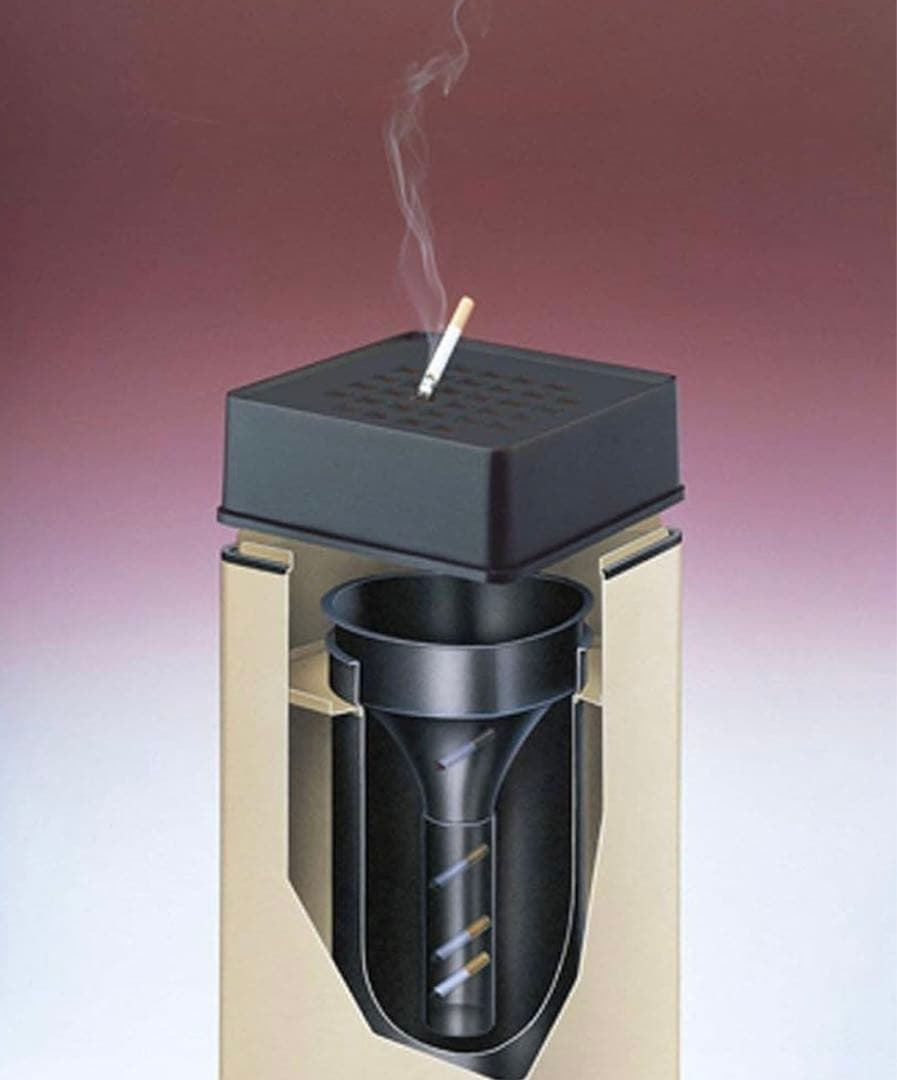 【未使用品】スタンド 灰皿 スモーキング 消煙 ブラック （山崎産業）